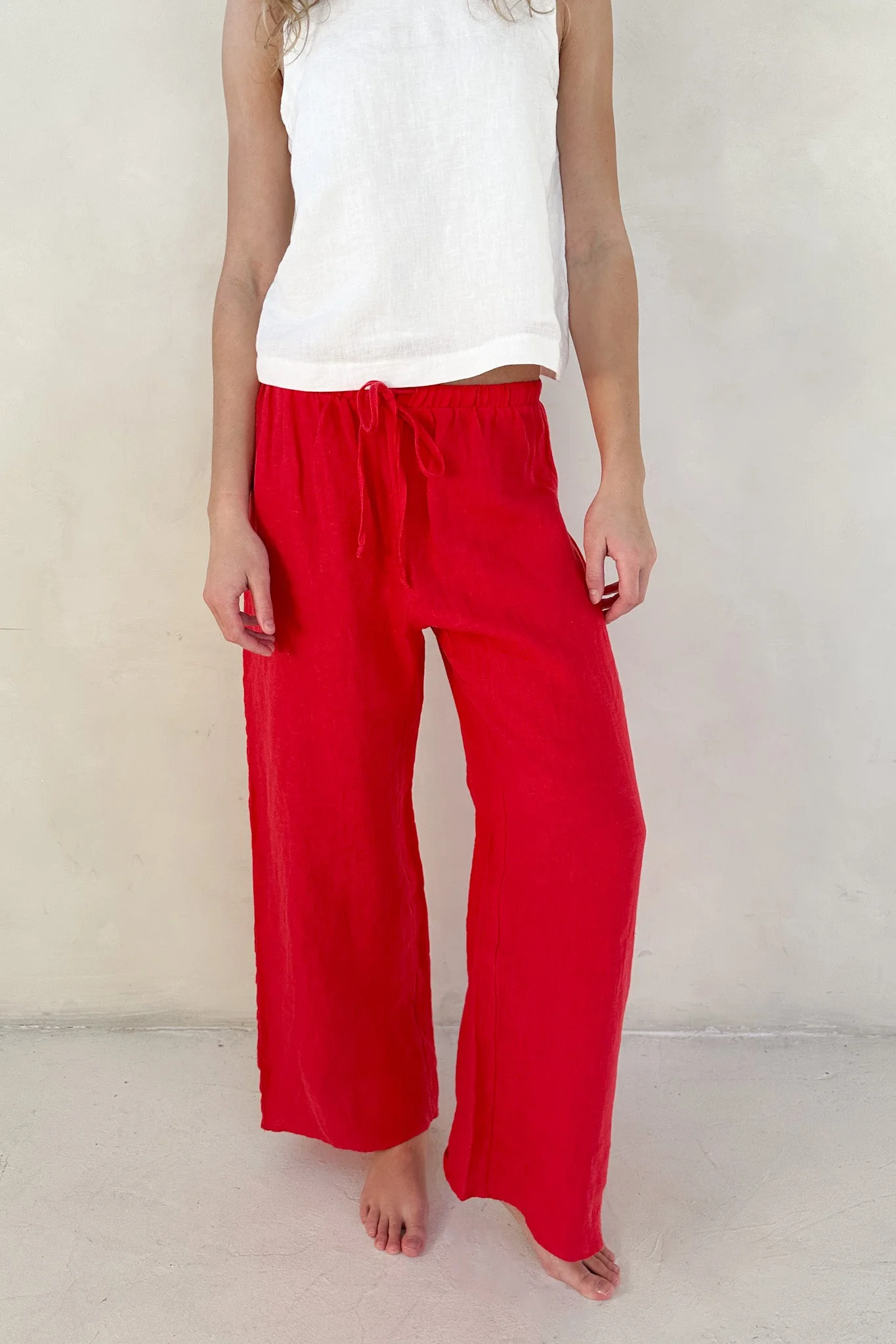 Sunkissed Linen Pants in Americana Red - Image 2