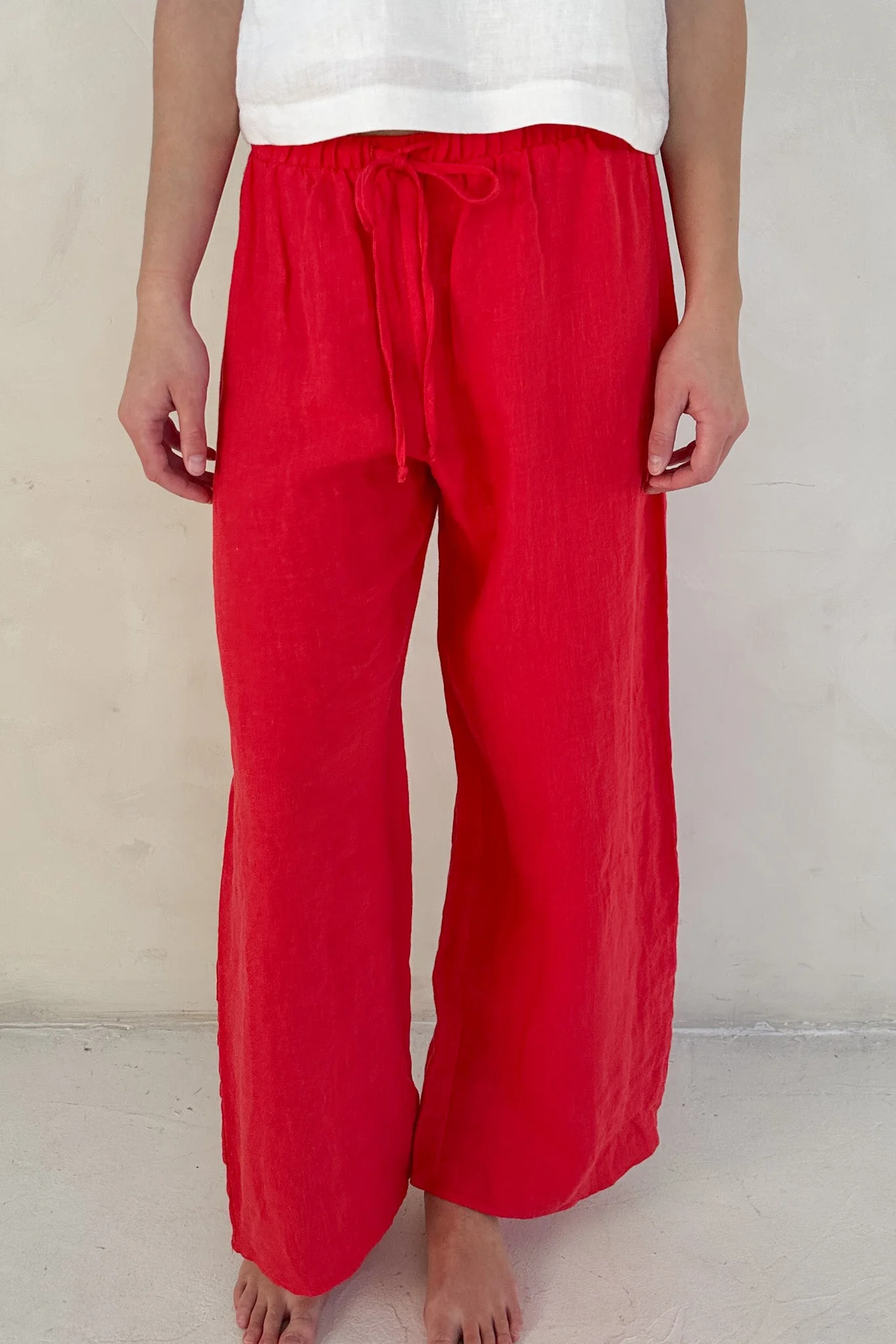 Sunkissed Linen Pants in Americana Red - Image 3