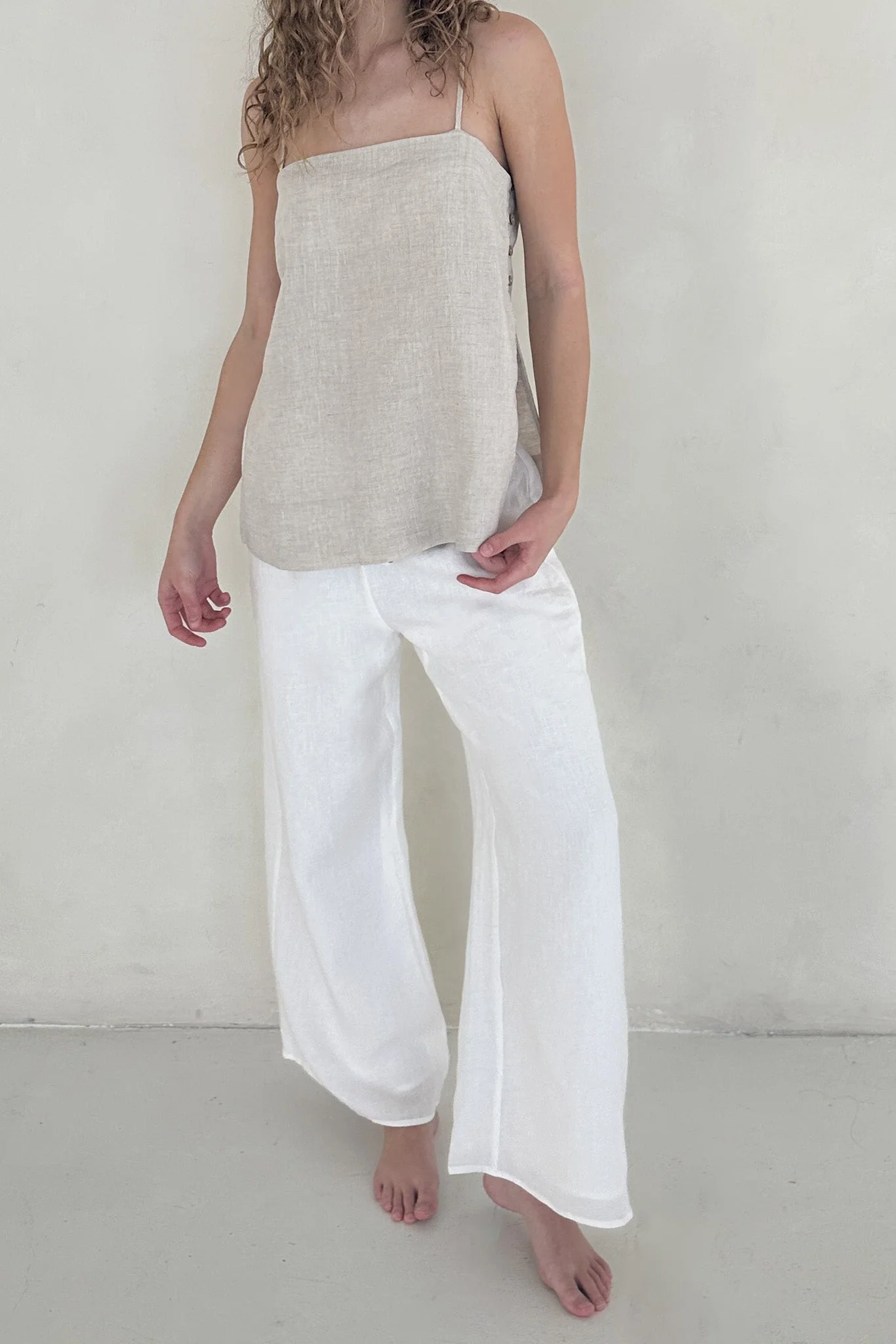 Sunkissed Linen Pants in Coconut - Image 2