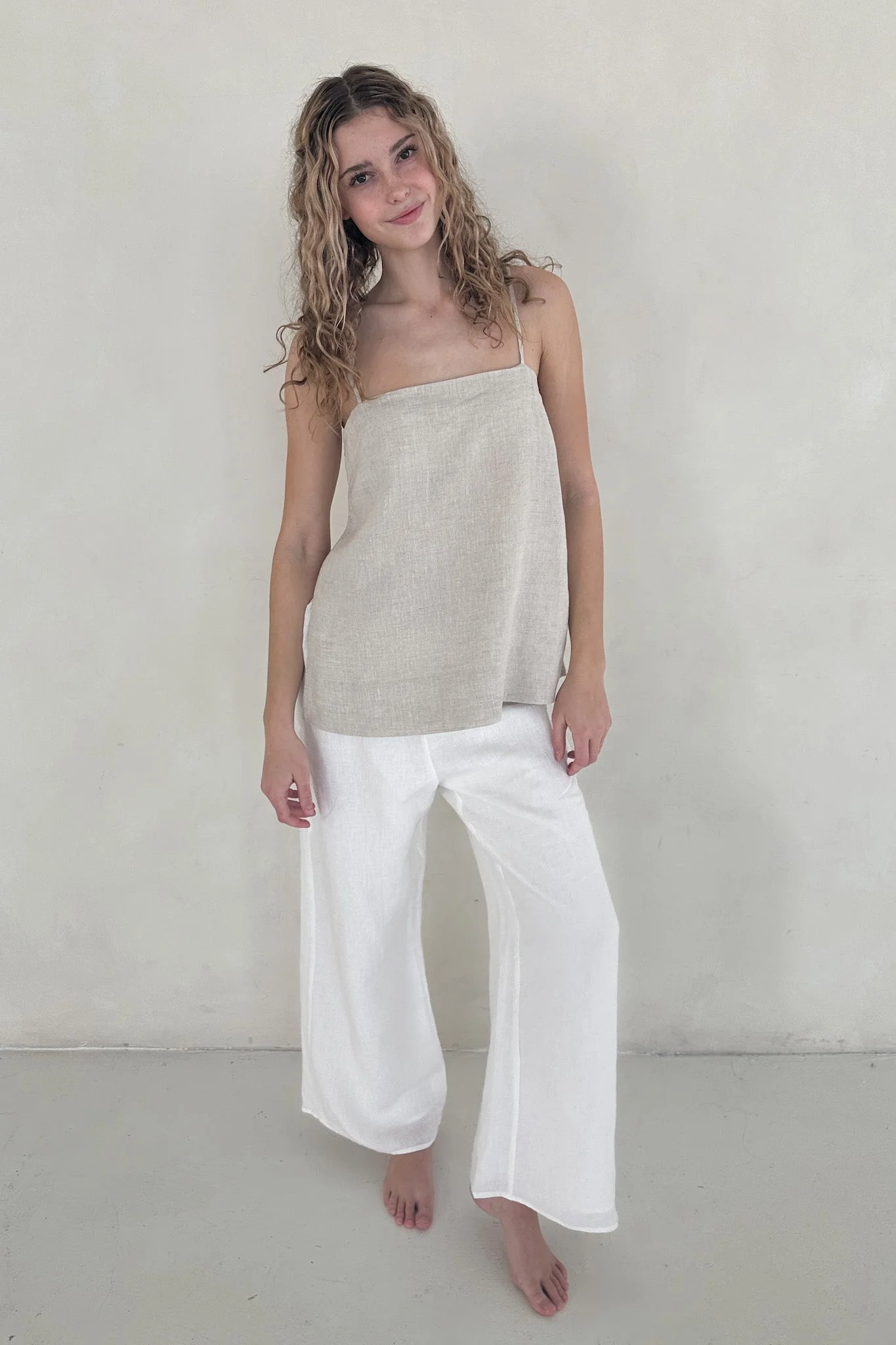 Sunkissed Linen Pants in Coconut - Image 3