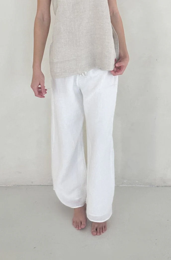Sunkissed Linen Pants in Coconut - Image 5