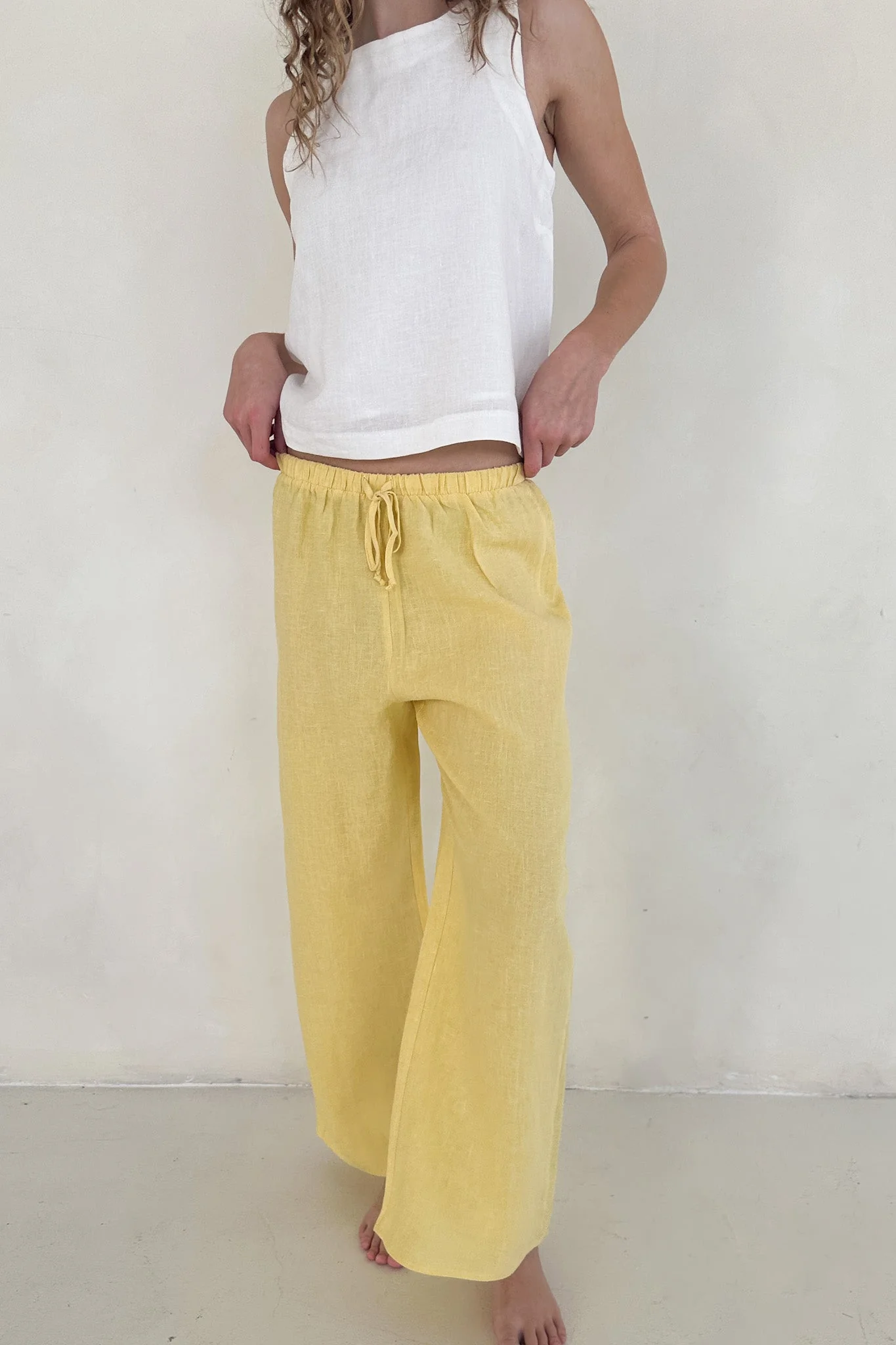 Sunkissed Linen Pants in Pineapple - Image 2