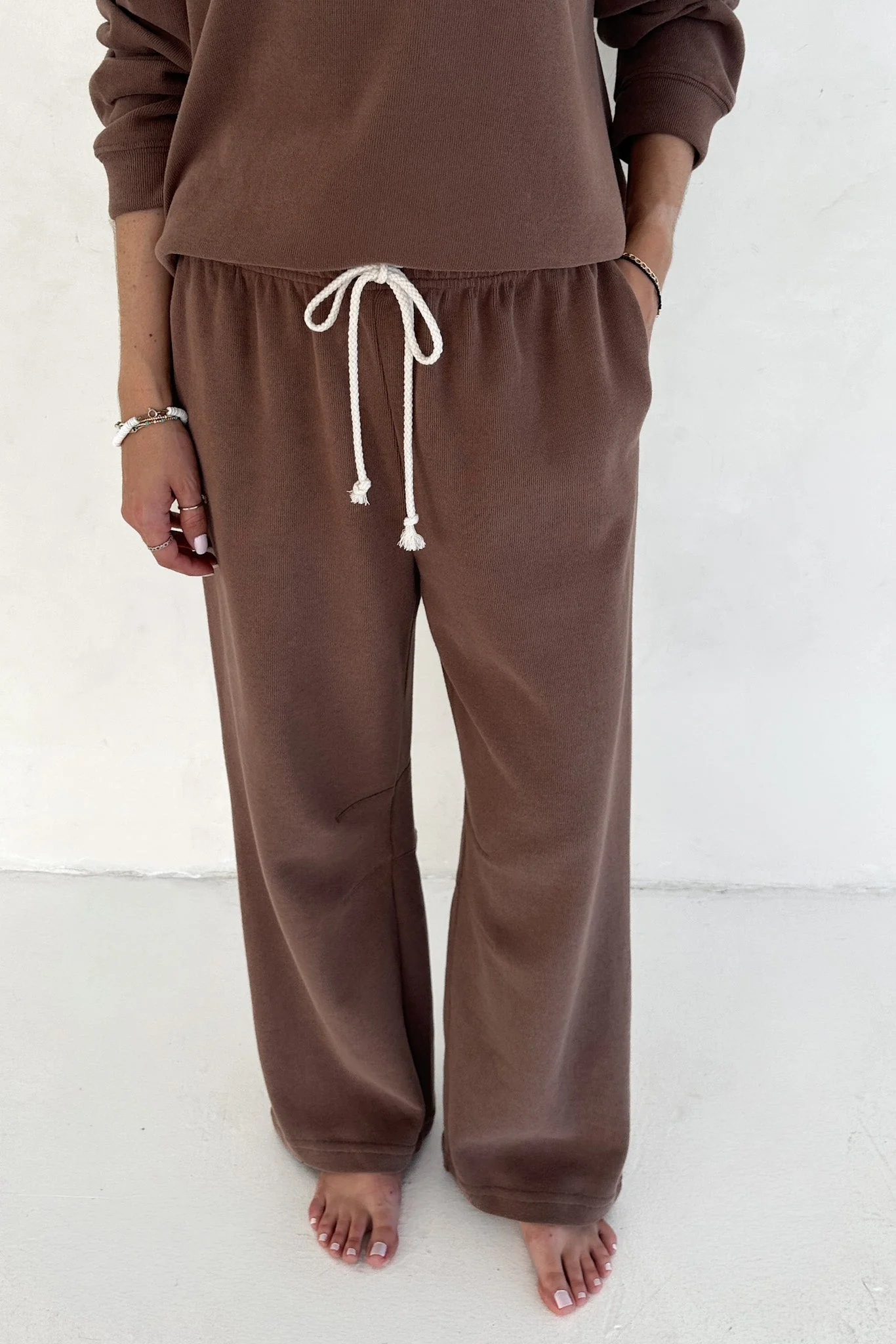Sunkissed Rope Drawstring Pants in Cocoa
