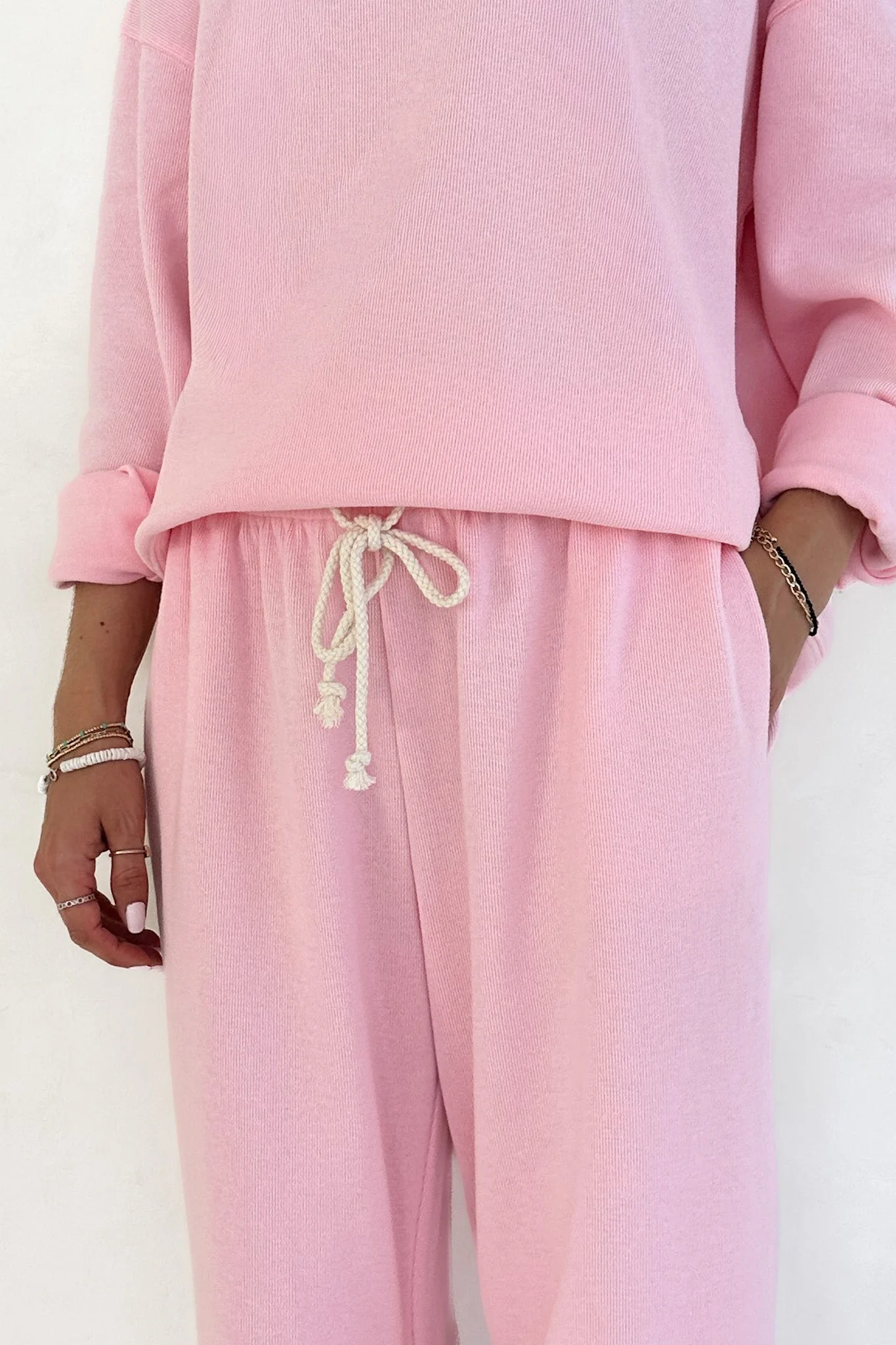 Sunkissed Rope Drawstring Pants in Hibiscus - Image 3