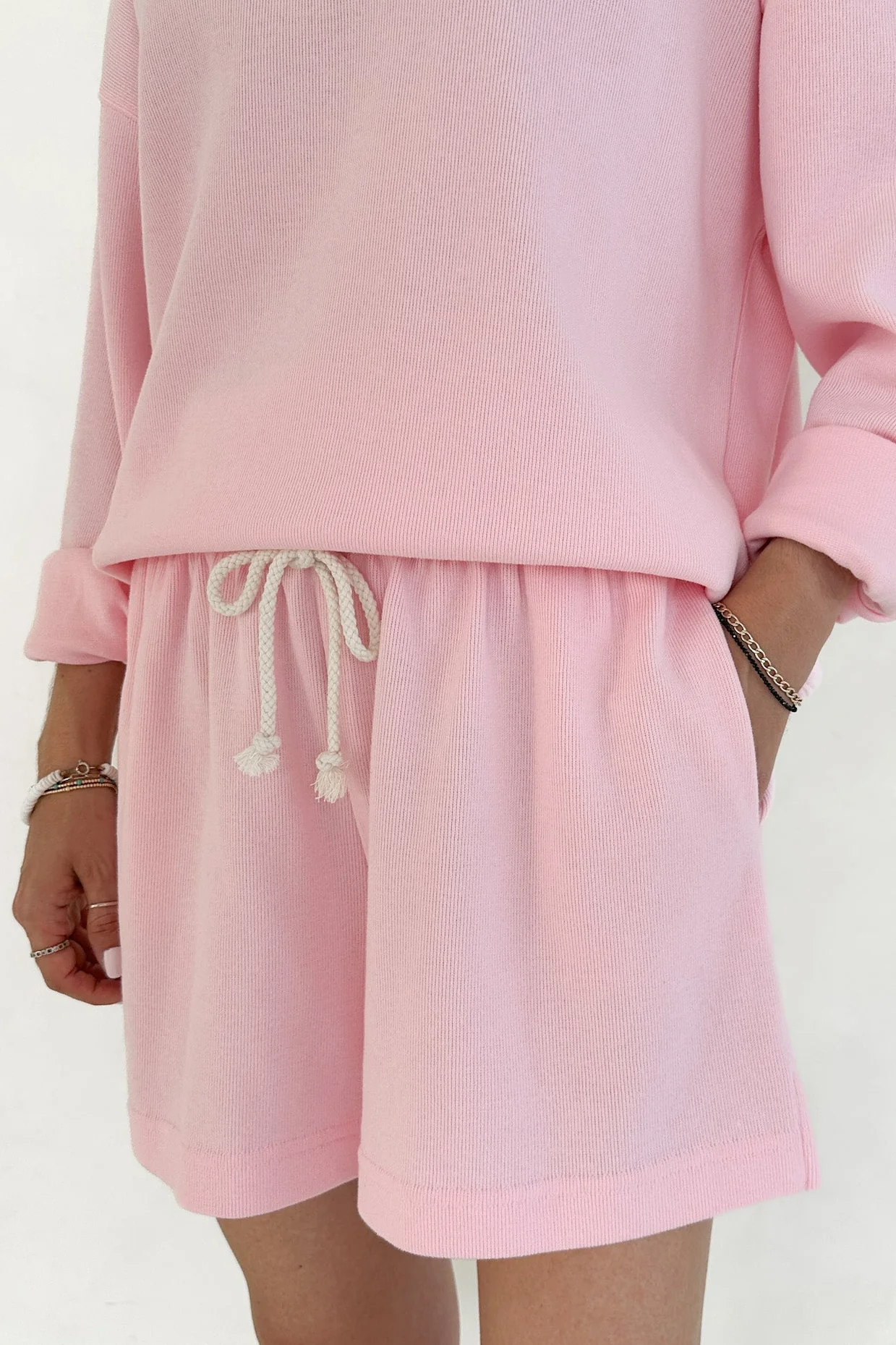 Sunkissed Rope Drawstring Shorts in Hibiscus - Image 7