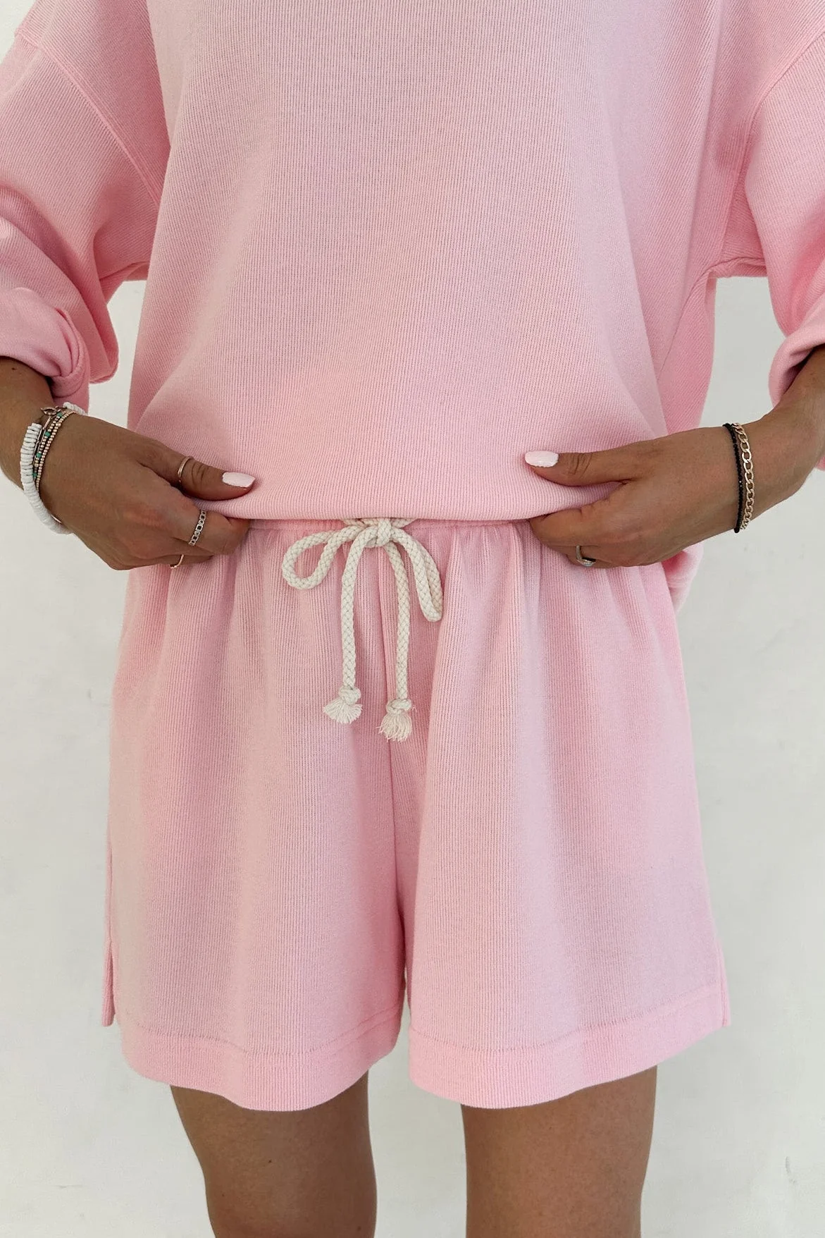 Sunkissed Rope Drawstring Shorts in Hibiscus - Image 8