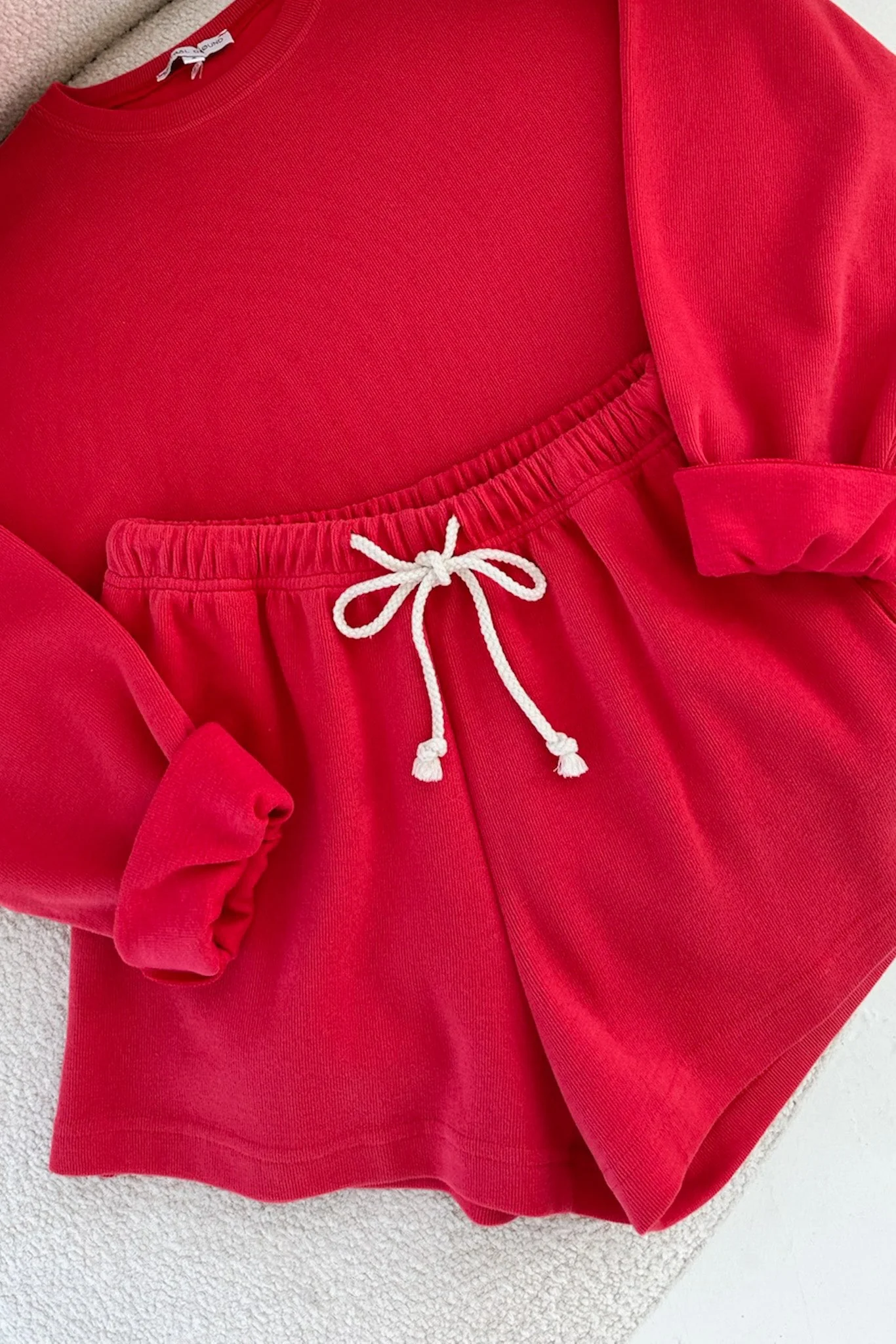 Sunkissed Rope Drawstring Shorts in Papaya