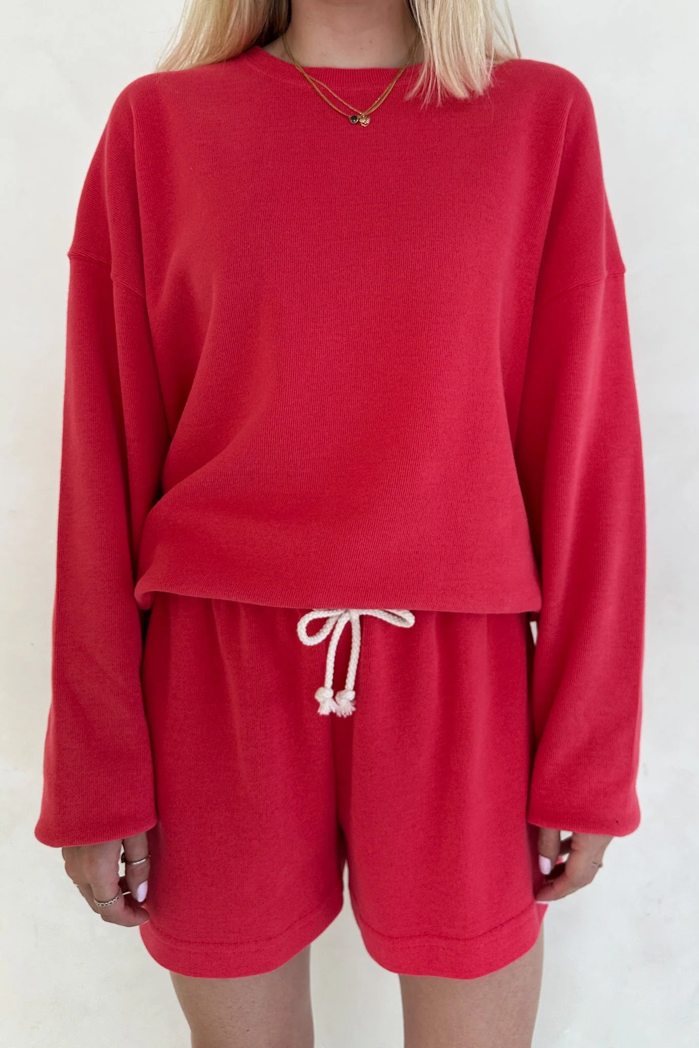 Sunkissed Rope Drawstring Shorts in Papaya - Image 3