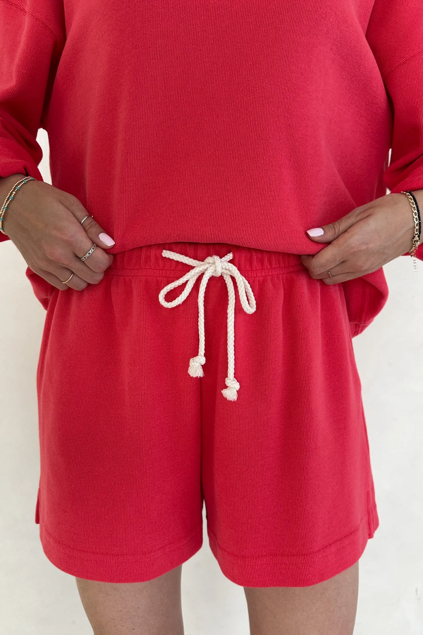 Sunkissed Rope Drawstring Shorts in Papaya - Image 6