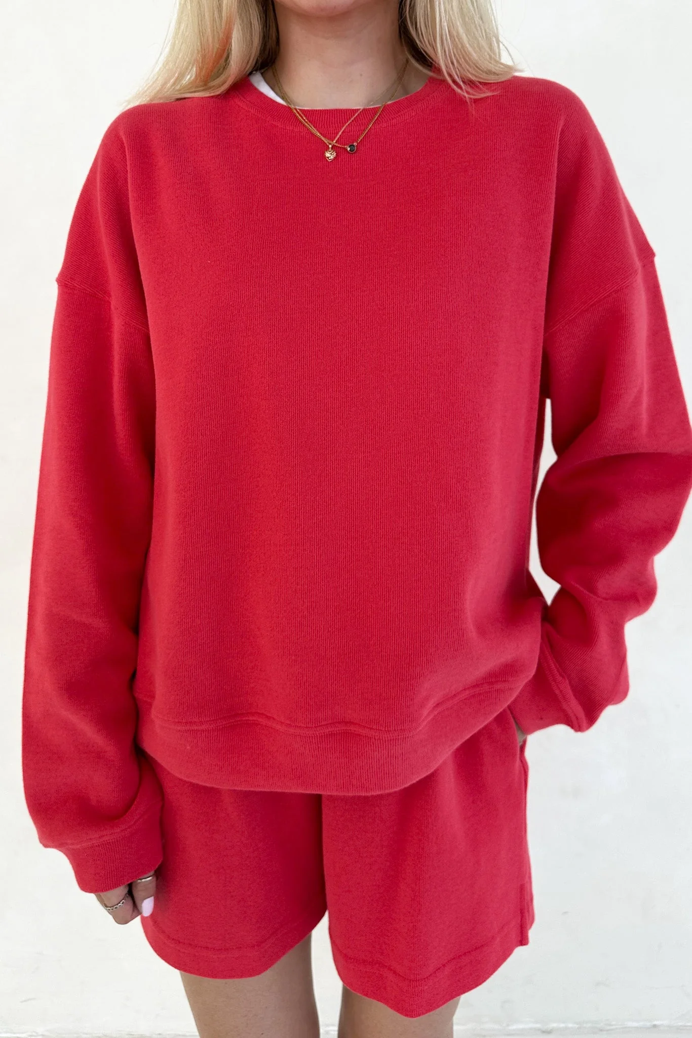 Sunkissed Slouchy Pullover Top in Papaya - Image 2