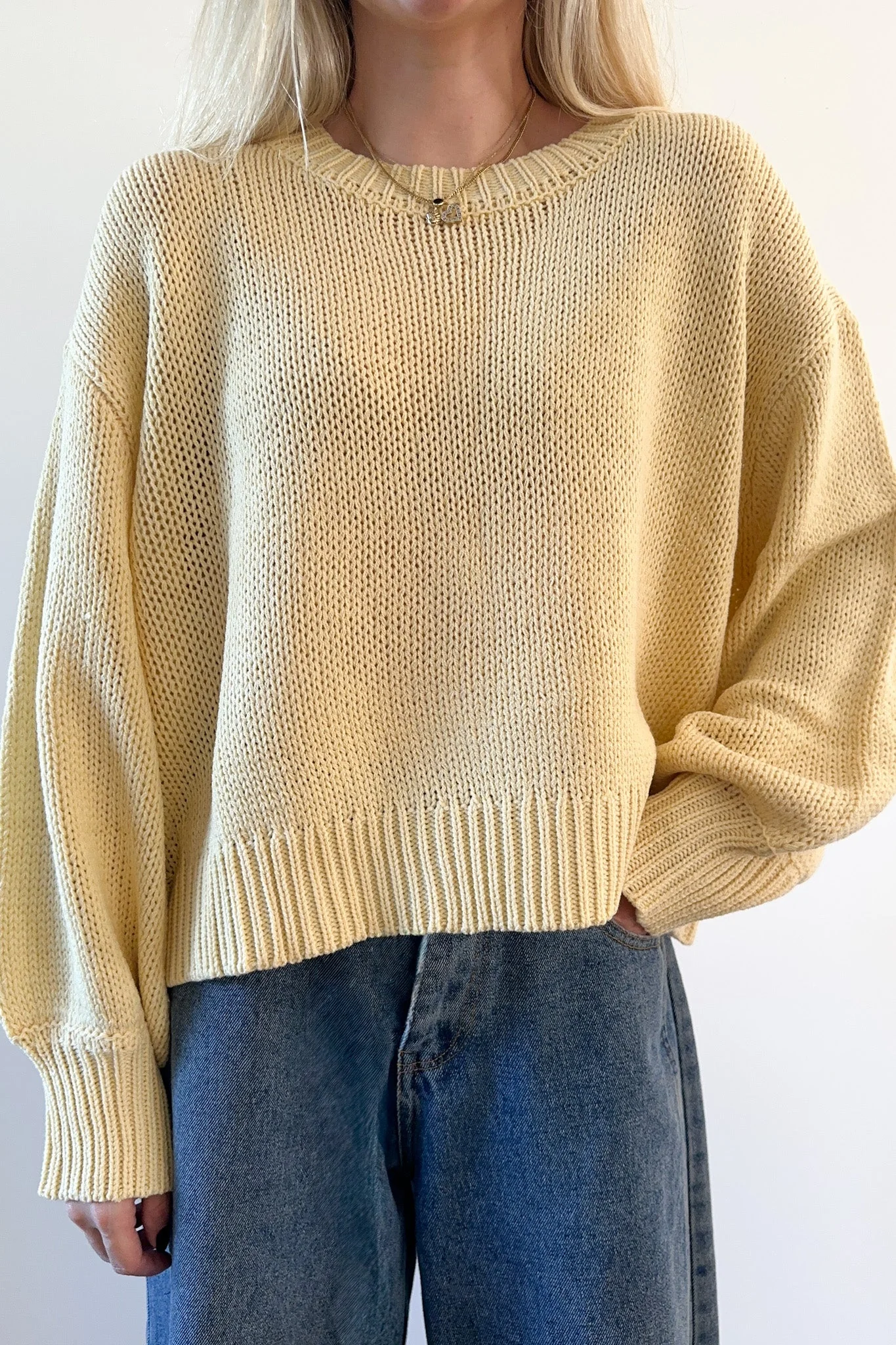 Sunny Balloon Sleeve Sweater Top - Image 2