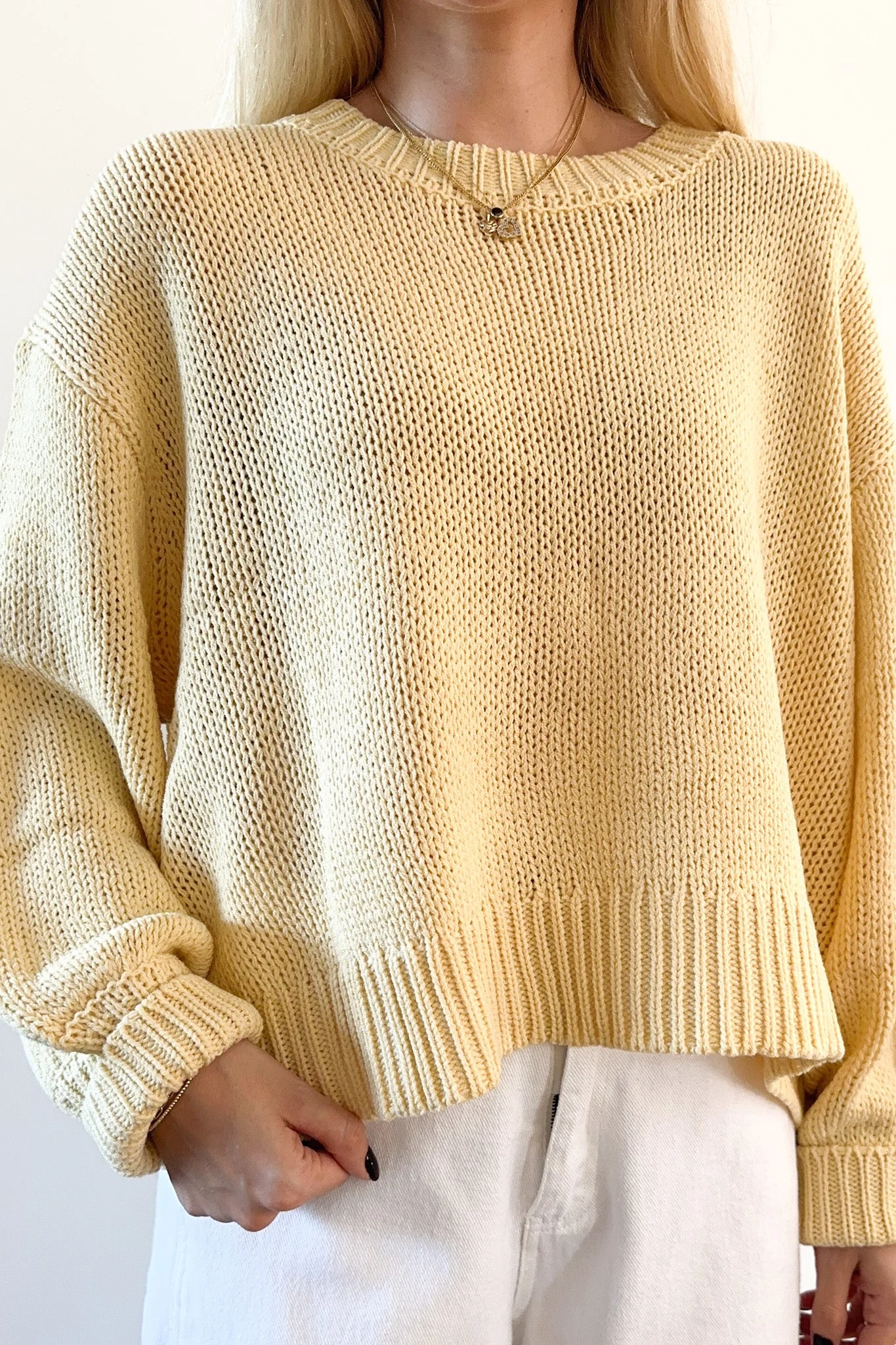 Sunny Balloon Sleeve Sweater Top - Image 7