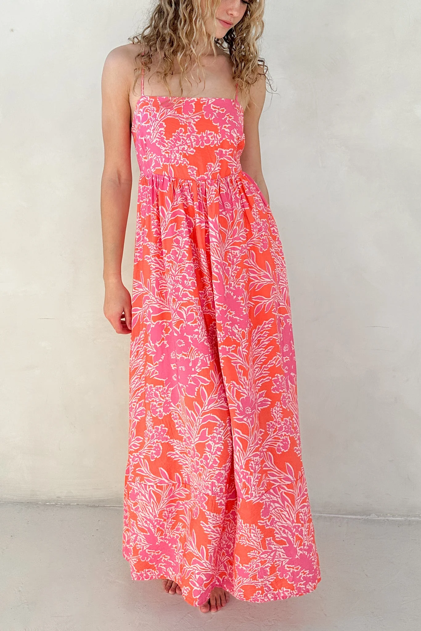 Sunset Floral Sleeveless Maxi Dress - Image 3