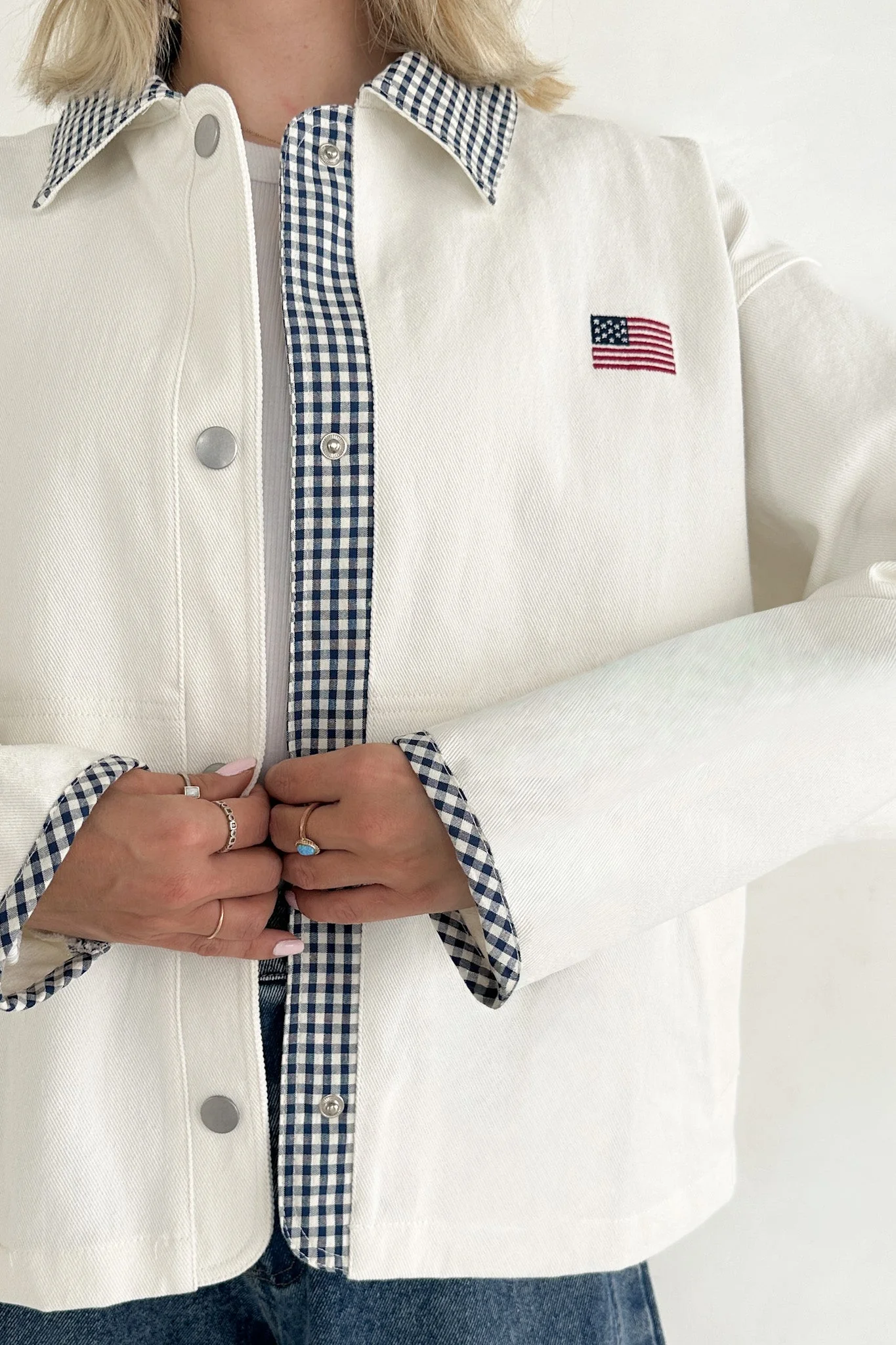 The Hudson Cotton Gingham Jacket - Image 4