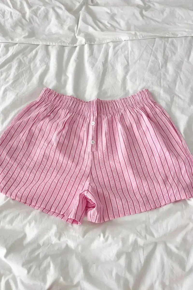 The Perfect Day Boxer Style Shorts in Pink