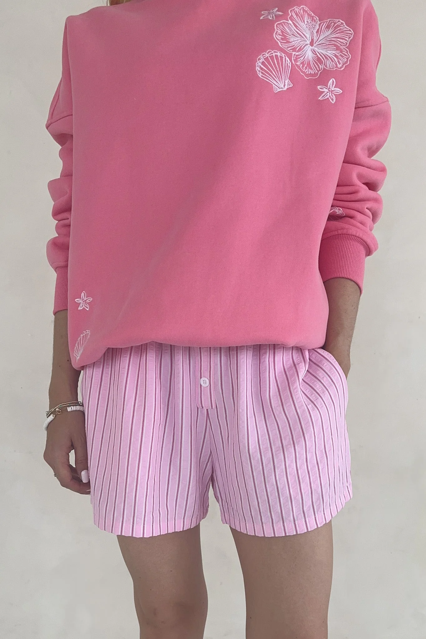 The Perfect Day Boxer Style Shorts in Pink - Image 8