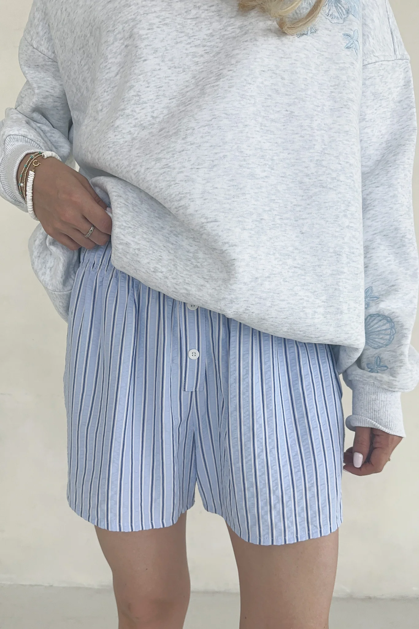 The Perfect Day Everyday Boxer Style Shorts in Blue