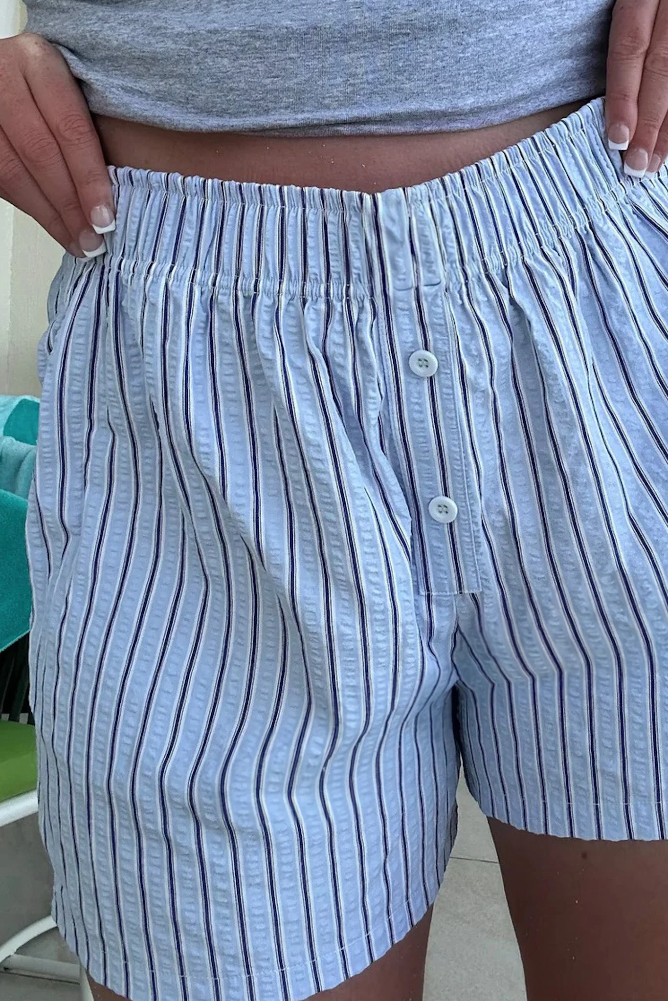 The Perfect Day Everyday Boxer Style Shorts in Blue - Image 2