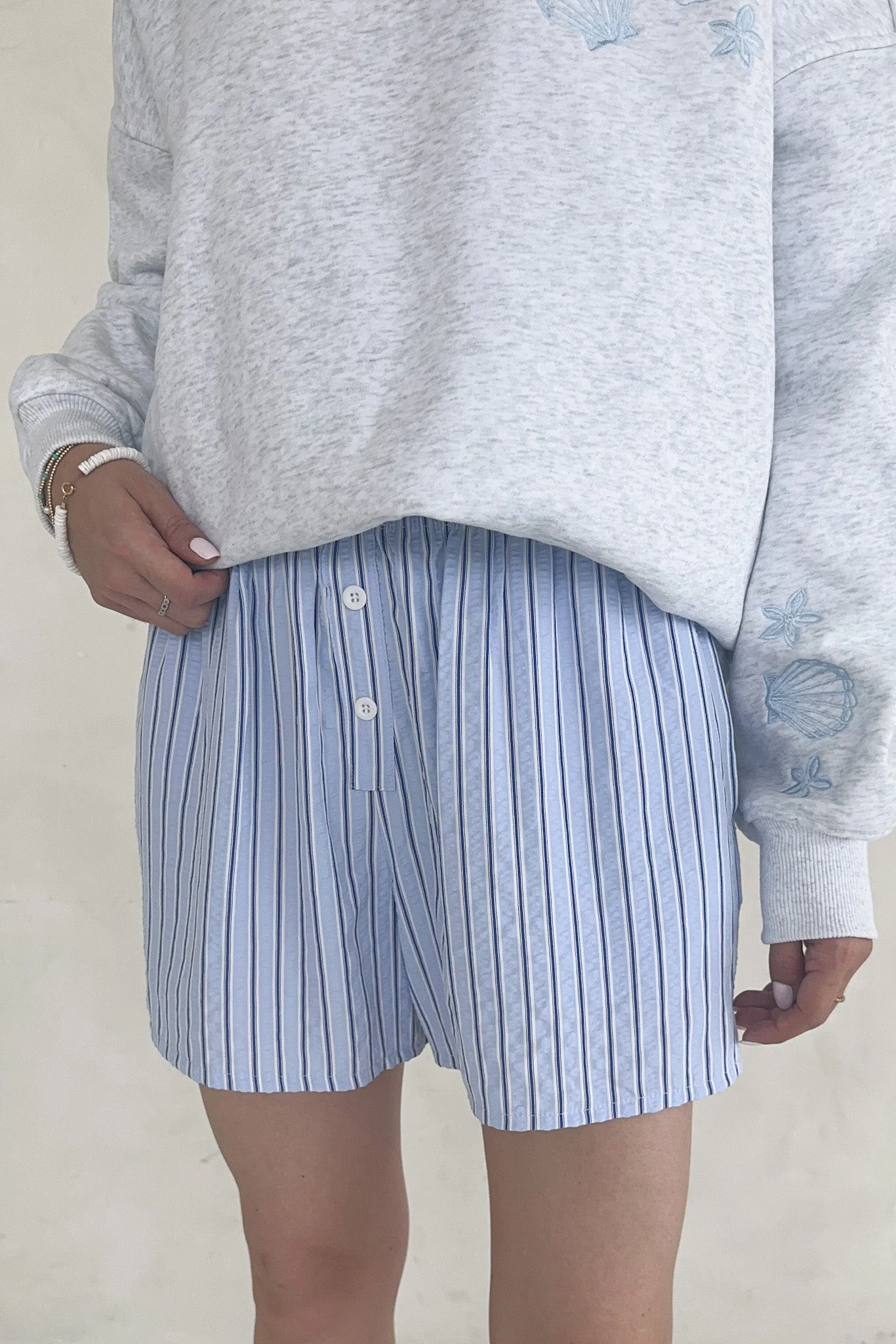 The Perfect Day Everyday Boxer Style Shorts in Blue - Image 3