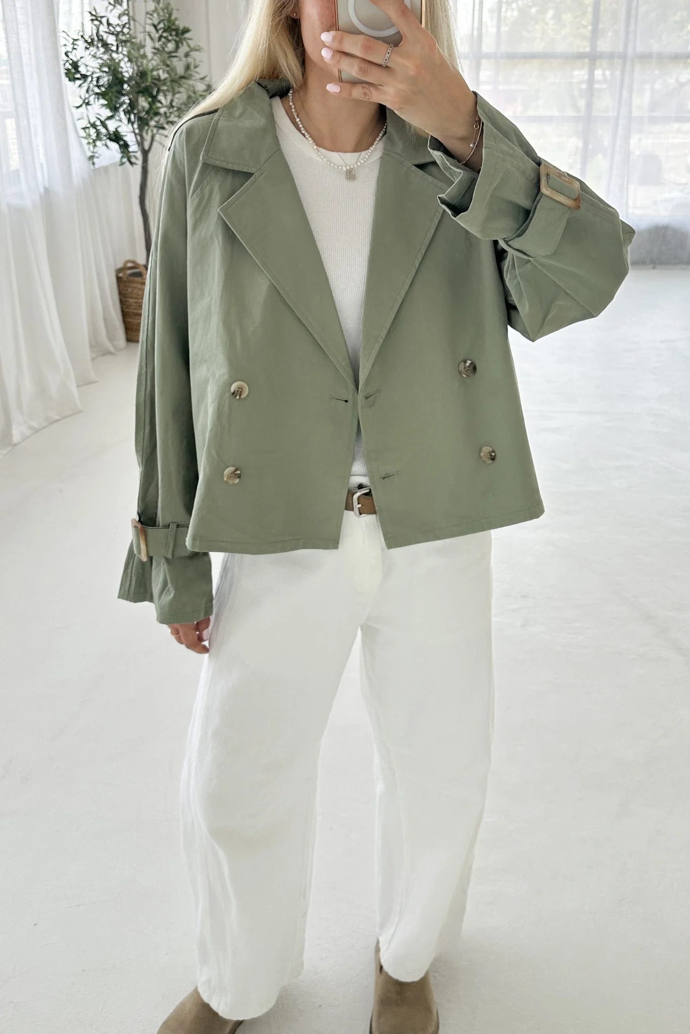 Uptown Short Trench Jacket - Image 3