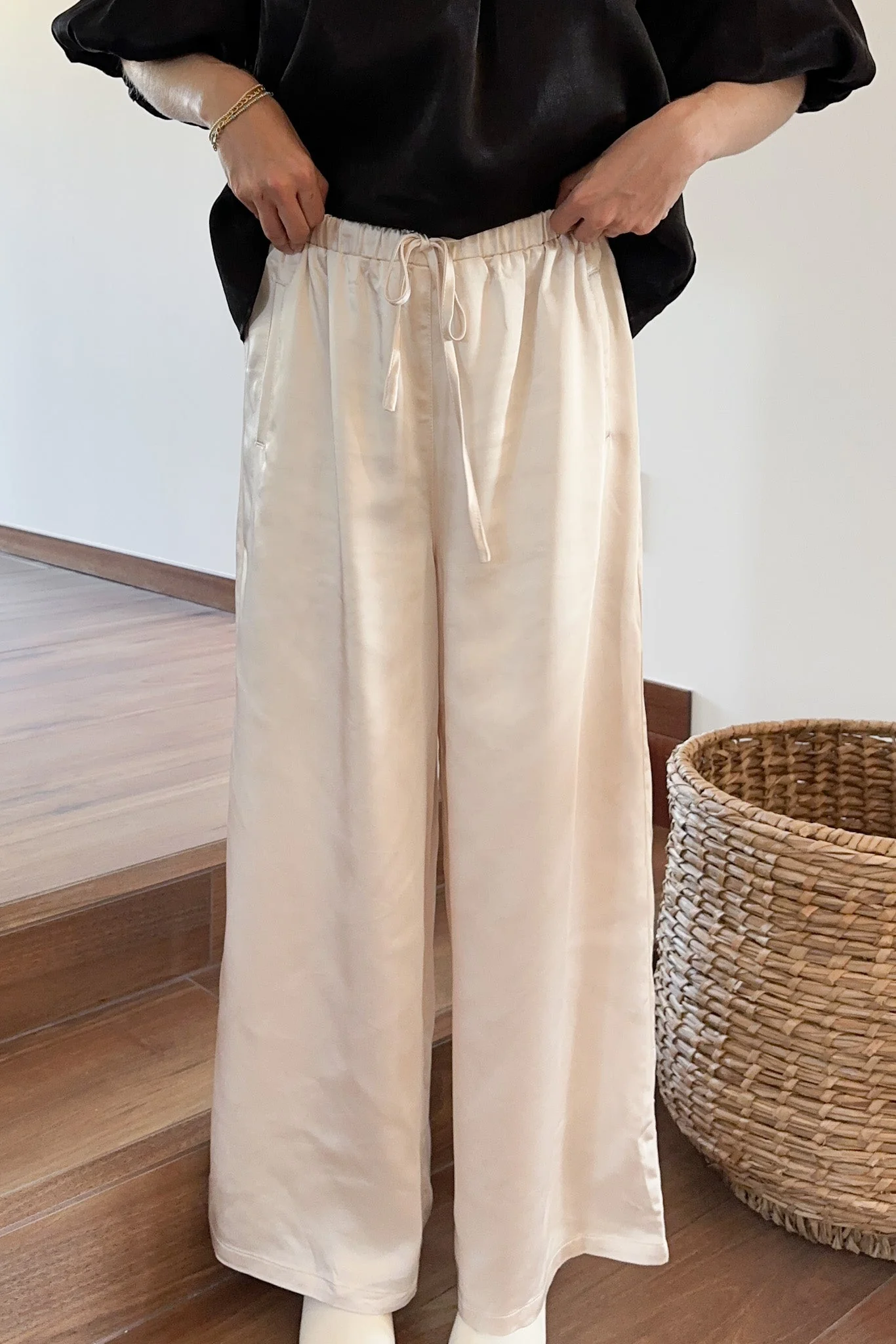 Night Out Satin Wide Leg Pants