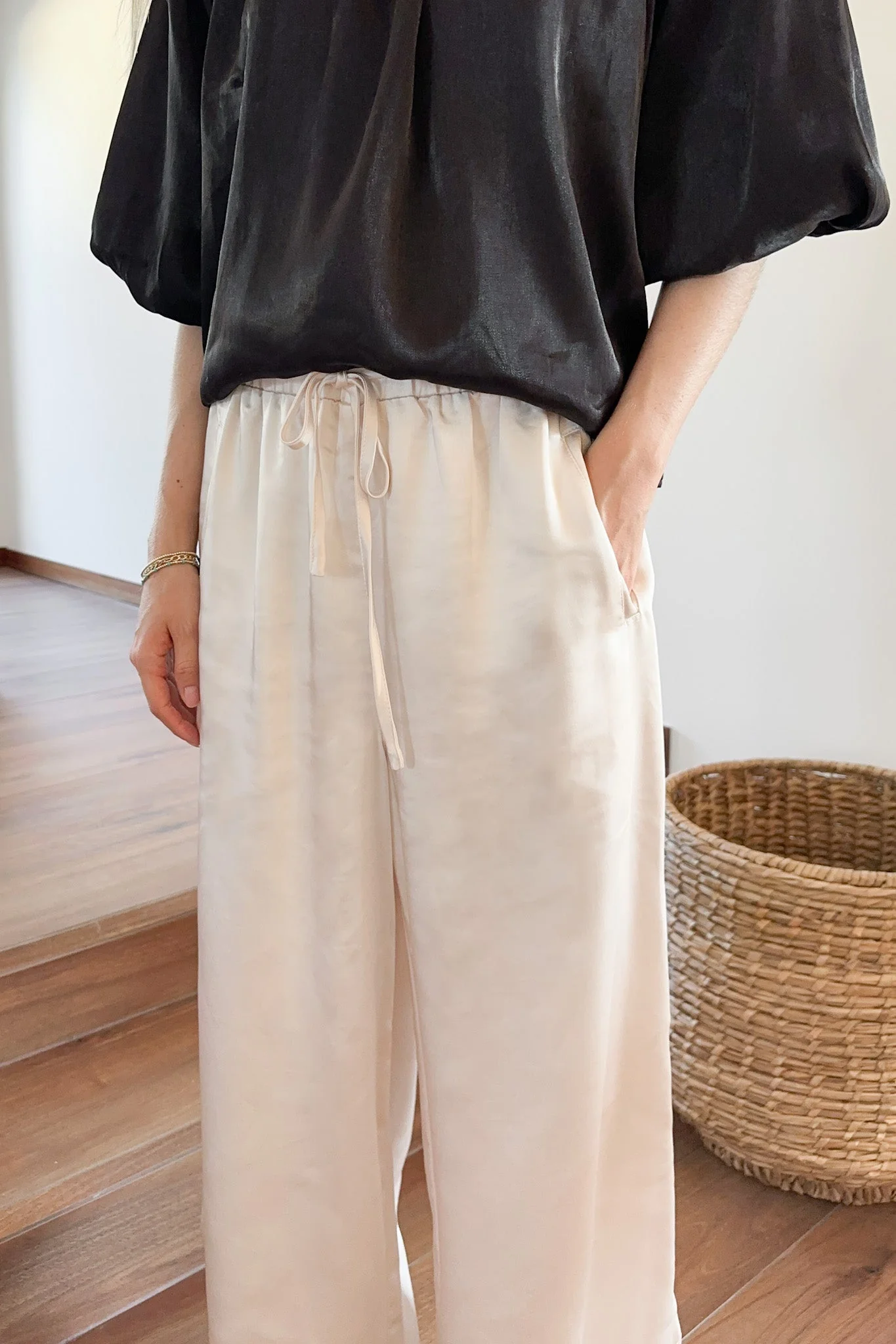 Night Out Satin Wide Leg Pants - Image 3