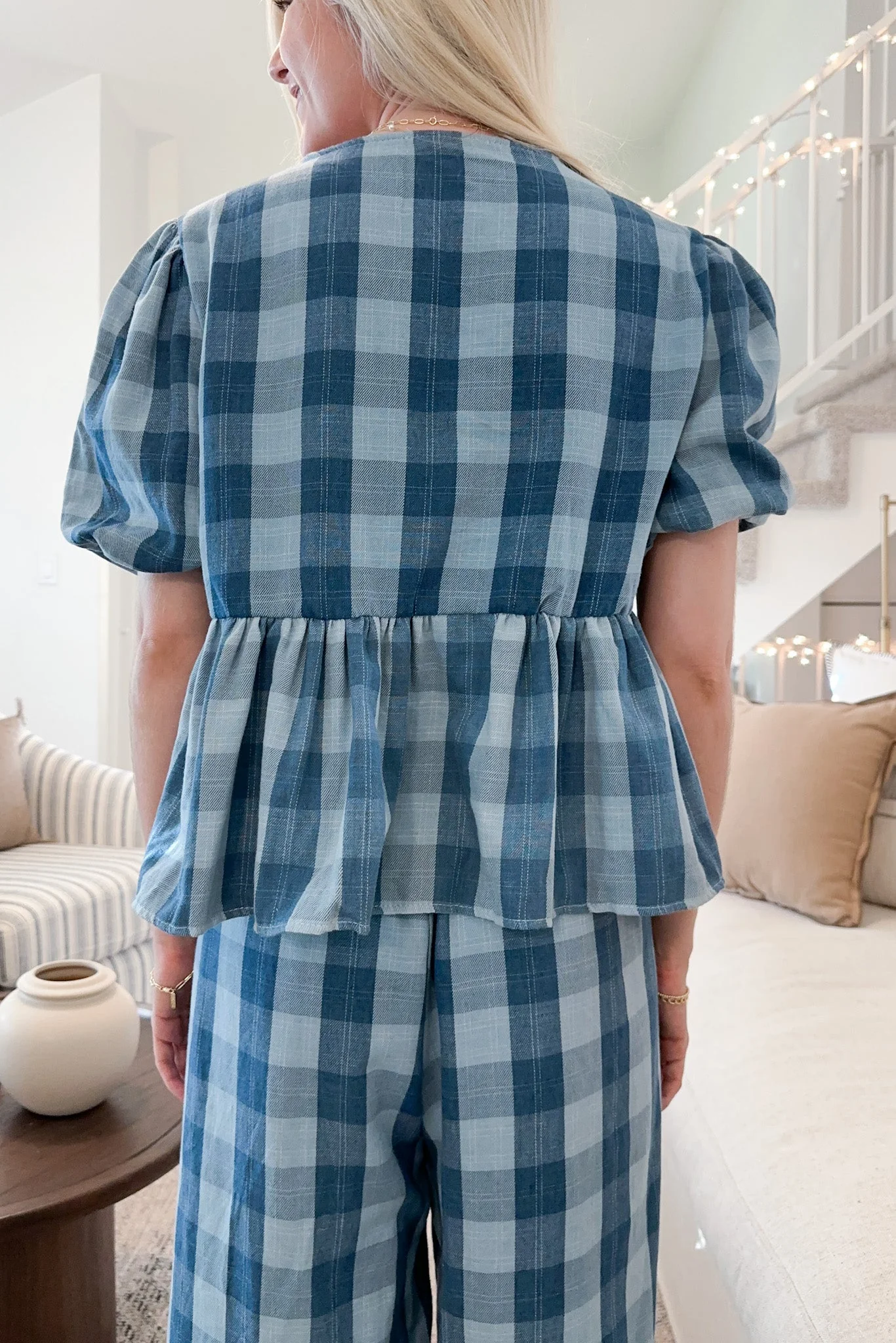 Woodstock Plaid Tie Front Top - Image 4
