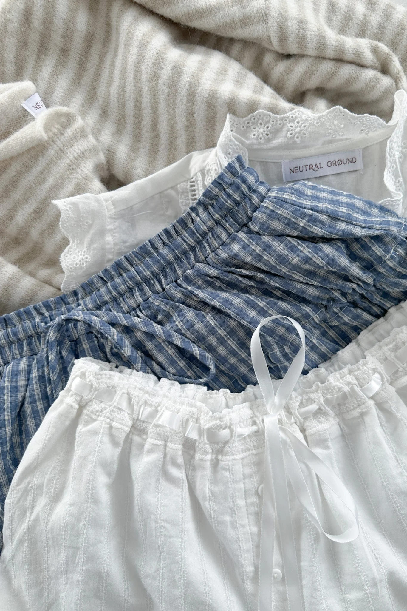 Wren Wide Leg Plaid Drawstring Shorts - Image 3