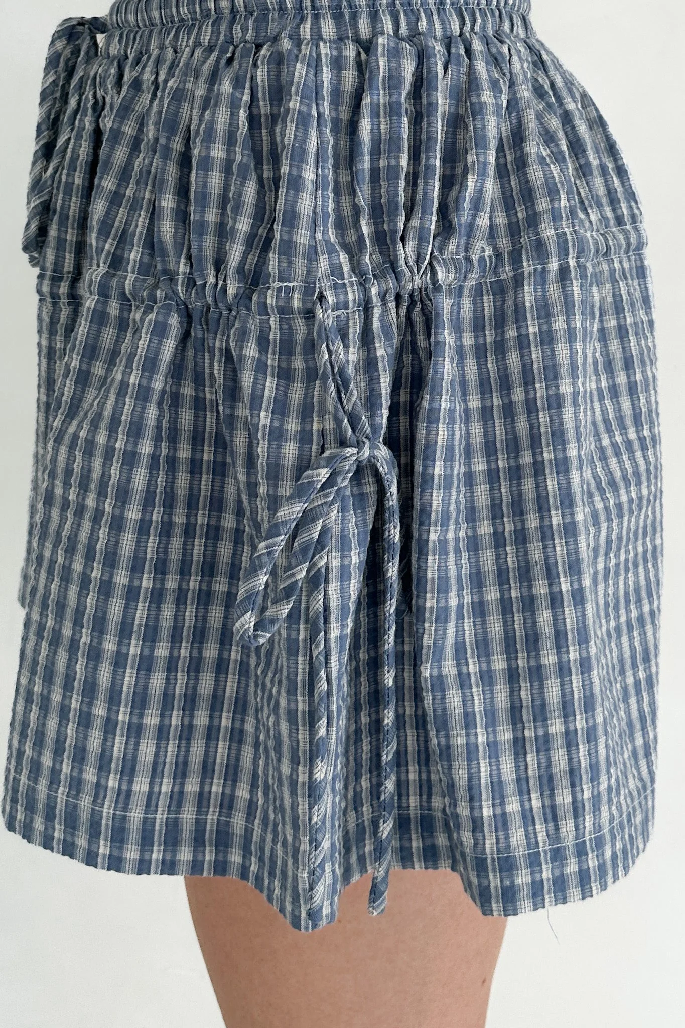 Wren Wide Leg Plaid Drawstring Shorts - Image 4